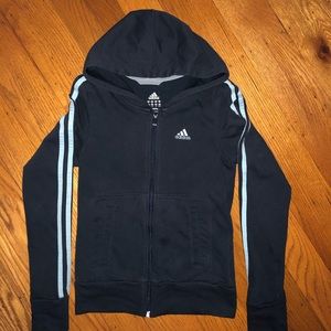 Adidas navy full zip hoodie